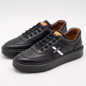 size 9 Bally Coby Black Lamb Leather Sneakers